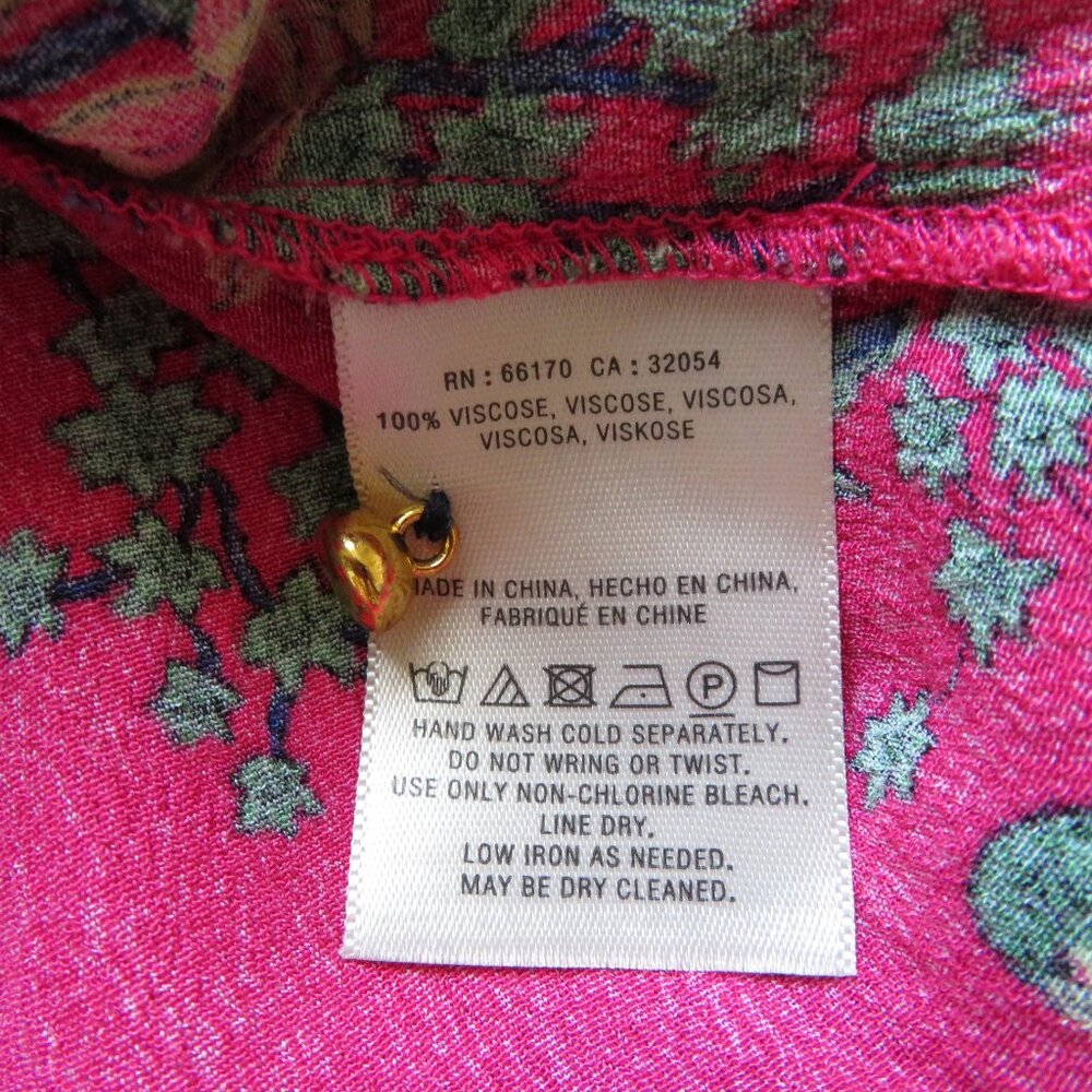 Anthropologie Maeve Floral Pink Bird Tunic Shift Mini Dress Size 2 - Picture 6 of 9